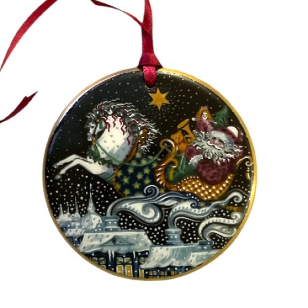 Vintage Set 7 of Bing and Grondahl Christmas Ornaments Santa Claus Collection - Picture 3 of 16